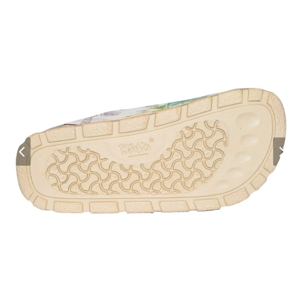 Birkenstock/ Birkis Kids/Boys Tan/Blue Sansibar Slides/Skip On Sandals | NEW/NWT